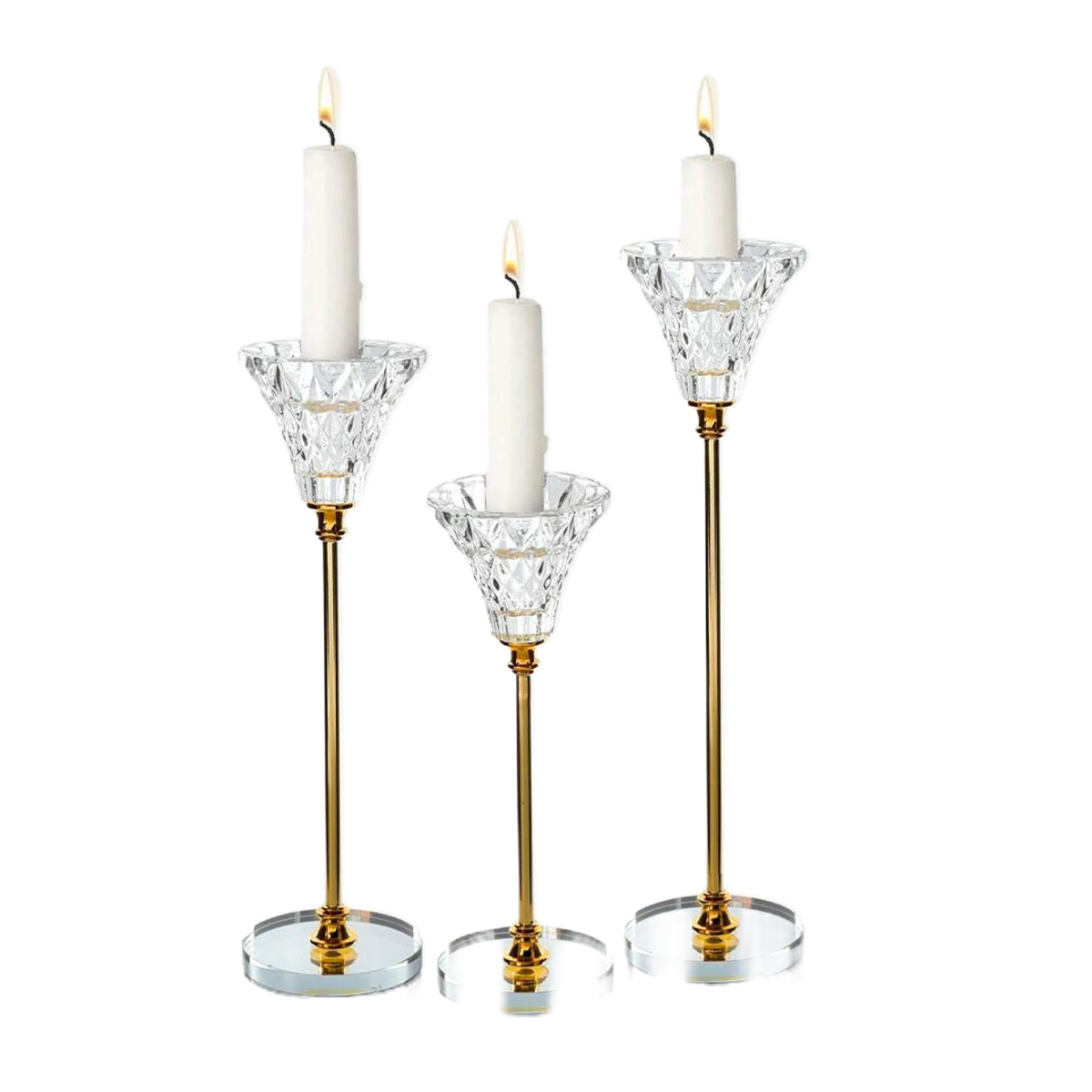 Gold Glass Candle Stand